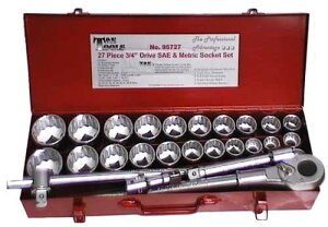 27�s�[�X 3/4�C���`�h���C�u SAE/���g���b�N �}�X�^�[�\�P�b�g�Z�b�g T&E Tools 95727