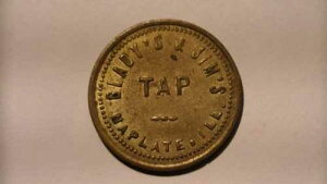 GLADY'S & JIM'S NAPLATE ILLINOIS 5�Z���g�����̃g���[�h�g�[�N�� �󏭃R���N�^�[�Y�A�C�e��