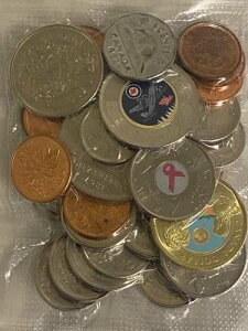�J�i�_�̃R�C���R���N�V���� - 50���ȏ�̃����_���R�C�� $2 $1 50C 25C 10C 5C 1C ????