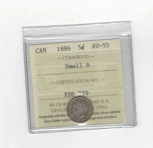 1886�N�� �X���[��6�AICCS�O���[�h�J�i�_�A5�Z���g�A**AU-55** #XDE 279