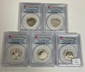 2012-S 25�Z���g �������� �V���o�[�N�H�[�^�[ ����� PR�Z�b�g x5 PCGS PR69DCAM