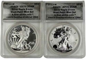 2013-W �A�����J���V���o�[�C�[�O�� 2���Z�b�g ANACS RP70 DCAM EU 70 �t�@�[�X�g�X�g���C�N