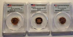 2019 W �����J�[���Z���g 3���Z�b�g PCGS �t�@�[�X�g�X�g���C�N �t���b�O���x�� PR69/PR69/MSP69