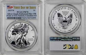 2019 W �V���o�[�C�[�O�� ���o�[�X�v���[�t PCGS PR70 �u�J�i�f�B�A���Z�b�g�vFDI Nation Pride���