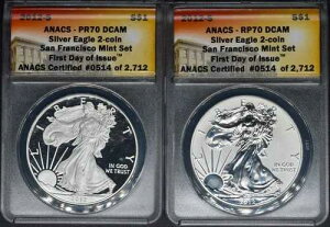 2012-S �V���o�[�C�[�O�� 2���Z�b�g ANACS �������s RP70 PR70 DCAM ?COINGIANTS?