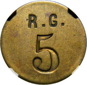 �V���V�i�e�B OH 1875�N�ȍ~ R.G. 5 �g�[�N�� NGC NGC AU 50 (12-7)
