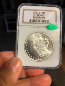 1880-S ���[�K�� 1�h�� NGC CAC �F�� MS66 �v���~�A���i���R�C��