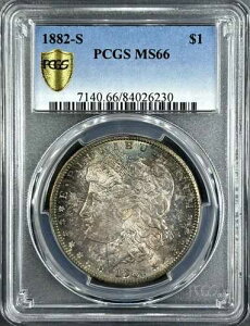 1882-S 1�h�� �����K���E�_���[ PCGS MS66 -- �f���炵���[�C�O���[�����u���[�g�[���̕��