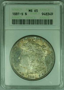 1881-S ���[�K�� �V���o�[ �_���[ 1�h�� �R�C�� ANACS MS-65 �g�[�j���O�t�� - Gen 5 �z���_�[