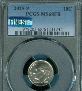 2025 P ���[�Y�x���g �_�C�� PCGS MS68 FB MAC �ō��� & �X�|�b�g���X POP-4 ���A�B