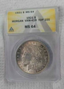 1921 �N 1 �h�� ���[�K�� �V���o�[ �_���[ ANACS MS-64 Vam 41B �g�b�v 100 RaRe!