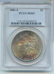 1881-S �����K����� NGC MS65 �T���t�����V�X�R �g�[�� �g�[�j���O ST160