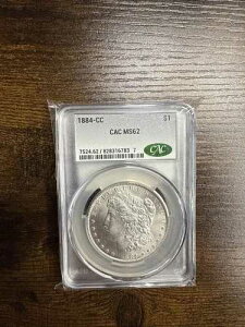 1884-CC 1�h�� �����K����� �J�[�\���V�e�B ������ CACG MS 62 CAC