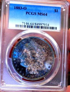 ���[�K�� �V���o�[ �h�� 1883 O PCGS MS 64+++ �p�[�v�� �l�I�� ���C���{�[ �����X�^�[ �R�C�� ������!!