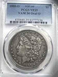 1888 O VAM-34 �I�[�o�� O ���[�K�� �h�� �L�[ ���@�� PCGS VF35 �g�b�v ??