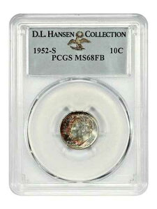 1952-S 10C PCGS MS68FB ex: D.L. Hansen - ���[�Y�x���g �_�C�� - PCGS �ł���ȏ�̂��̂͂���܂���!