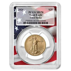 2026�N 25�h�� �A�����J�� �S�[���h �C�[�O�� 1/2�I���X PCGS MS70 FS �t���b�O�t���[��