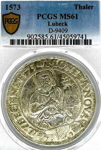 �h�C�c�B���[�x�b�N 1573 �e�[���[�R�C���Z�[���[ PCGS MS 61 VZ/F.STG UNC ���A�g�b�v�|�b�v-