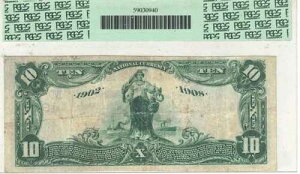 1902�N DB $10 Ch. 4331 Canal Dover �����ʉ� OH First NB Fr.619 PCGS VF20
