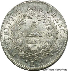 C3661 ���Ɋ󏭂ȍō���5�t���� ���j�I���E�G�E�t�H�[�X 7�N L �o�C�����k PCGS MS60-