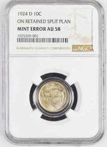 1924-D NGC AU58 ����ۑ������v�����V�F�b�g�}�[�L�����[�_�C�� ���Ɋ� 10�Z���g