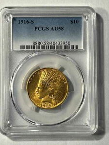 1916-S 10�h�����݃C���f�B�A���C�[�O�� PCGS AU58! ?