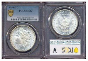 1885-CC $1 PCGS MS63-�v���[�t�̂悤�ȕ\�ʁA�h��ȐV�i����A�����K���E�_���[