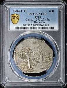 1703-L H �y���[ 8 R PCGS XF40 �J���R-1275 27.47g ���U�t�H�[�h