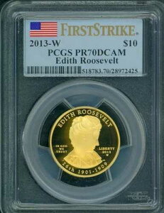 2013-W 10�h������ �G�f�B�X�E���[�Y�x���g �z��� PCGS PF70 PR70 PR70DCAM �t�@�[�X�g�X�g���C�N FS