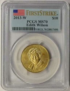 2013-W �t�@�[�X�g�E�X�|�[�N�X�E�[�}�� �G�f�B�X�E�E�B���\�� �S�[���h $10 MS 70 PCGS �t�@�[�X�g�X�g���C�N �ᒒ��