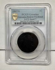 1807/6 �h���[�v�o�X�g ���[�W�Z���g �X���[�� 7 �u�����g 1 PCGS VG �ڍ� Gen ���H����