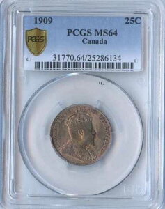 1909 �N 25 �Z���g - PCGS MS64 - �f���炵���F��!