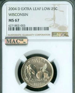 2004 D �E�B�X�R���V���B 25 �Z���g�d�� �G�N�X�g�����[�t ���[ NGC MS67 PQ MAC �X�|�b�g���X�B
