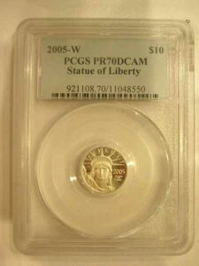 2005-W $10 PCGS PR70DCAM SOL �v���`�i �A�����J���C�[�O��