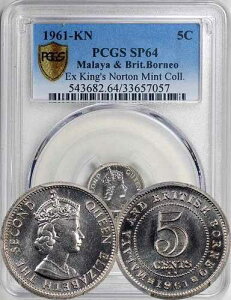 �}�������u���e�B�b�V���E�{���l�I 1961-KN 5�Z���g PCGS SP-64 - �ɂ߂Ċ󏭂ȃv���[�t