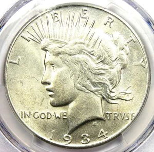 1934-S �s�[�X�V���o�[�h��1�h���R�C�� - PCGS�F�薢���ʏڍׁiUNC MS�j