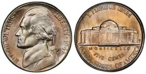 1946-D/D 5c PCGS MS 66 ~ ���W���[ �W�F�t�@�[�\�� �j�b�P�� RPM �o���G�e�B