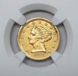 1857-O ���o�e�B�S�[���h�N�H�[�^�[�C�[�O�� 2.50�h���R�C�� - NGC �����ʏڍ� (UNC MS)