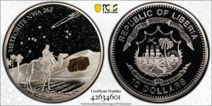 ���x���A �I���W�i�� �V���o�[ �v���[�t 10�h�� �R�C�� 2004�N 覐� NWA 267 PCGS PR69 �g�b�v