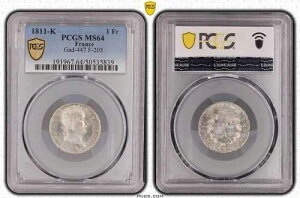 �t�����X - �i�|���I��1�� - 1�t���� 1811-K - PCGS MS64 - �g�b�v�|�b�v -