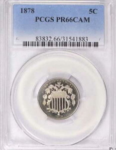 1878�N �V�[���h�j�b�P�� �W�F���J���I �v���[�t PCGS PR66CAM �[�݂̂��鋾�ʎd�グ