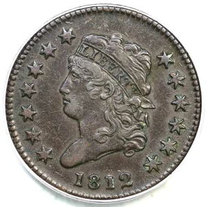 1812 S-290 R-2 PCGS XF 40 �N���V�b�N�w�b�h ���[�W�Z���g�R�C�� 1�Z���g