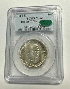 1950-D �u�b�J�[�ET�E���V���g���L�O�n�[�t�h�� PCGS MS67 CAC (D08)