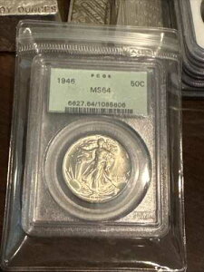 1946�N 50�Z���g PCGS MS64 - OGH 108x �V���A���i���o�[���� �ɂ߂Ċ󏭂Ȍ����p�X���u�I���o��10,000�h��