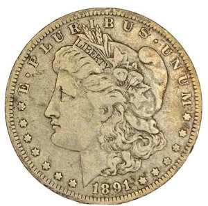 1891-O �����K���E�_���[ VAM 9 High O Far Date 90% Silver $1 US Raw Coin NICE STRIKE