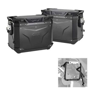 GIVI Outback Evo Smart �X�[�c�P�[�X�Z�b�g �u���b�N Triumph Motorcycles 800 Tiger XC�p