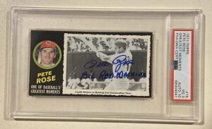 �s�[�g�E���[�Y 1971 Topps Greatest Moments �T�C������싅�J�[�h 15 PSA 3 Auto 10 HOF