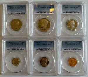 1980 S US 6 �R�C�� �v���[�t �Z�b�g ~ PCGS PR69DCAM ~ ($1-50C-25C-10C-5C-1C) ~ �݌Ɏʐ^�Ȃ�!
