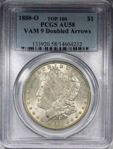 1888-O �����K���E�_���[ PCGS AU58 VAM 9 �_�u���A���[ TOP 100