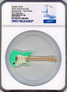 Pamp Suisse 2022 Fender Guitar Surf Green Stratocaster Shaped NGC 70 FR 1oz